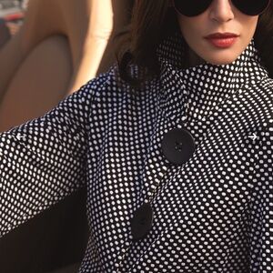 Joseph Ribkoff Black and White Polka Dot Jacket women’s size 8